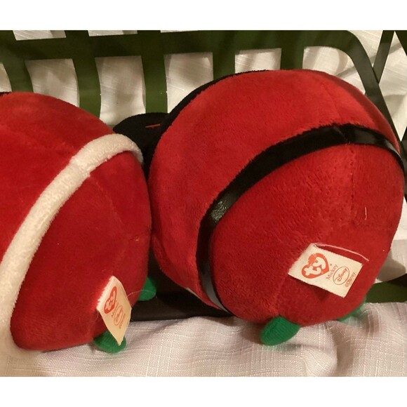 TY Disney Mickey Mouse & Minnie Mouse Beanie Ballz Plush Christmas with Tags - Picture 9 of 9
